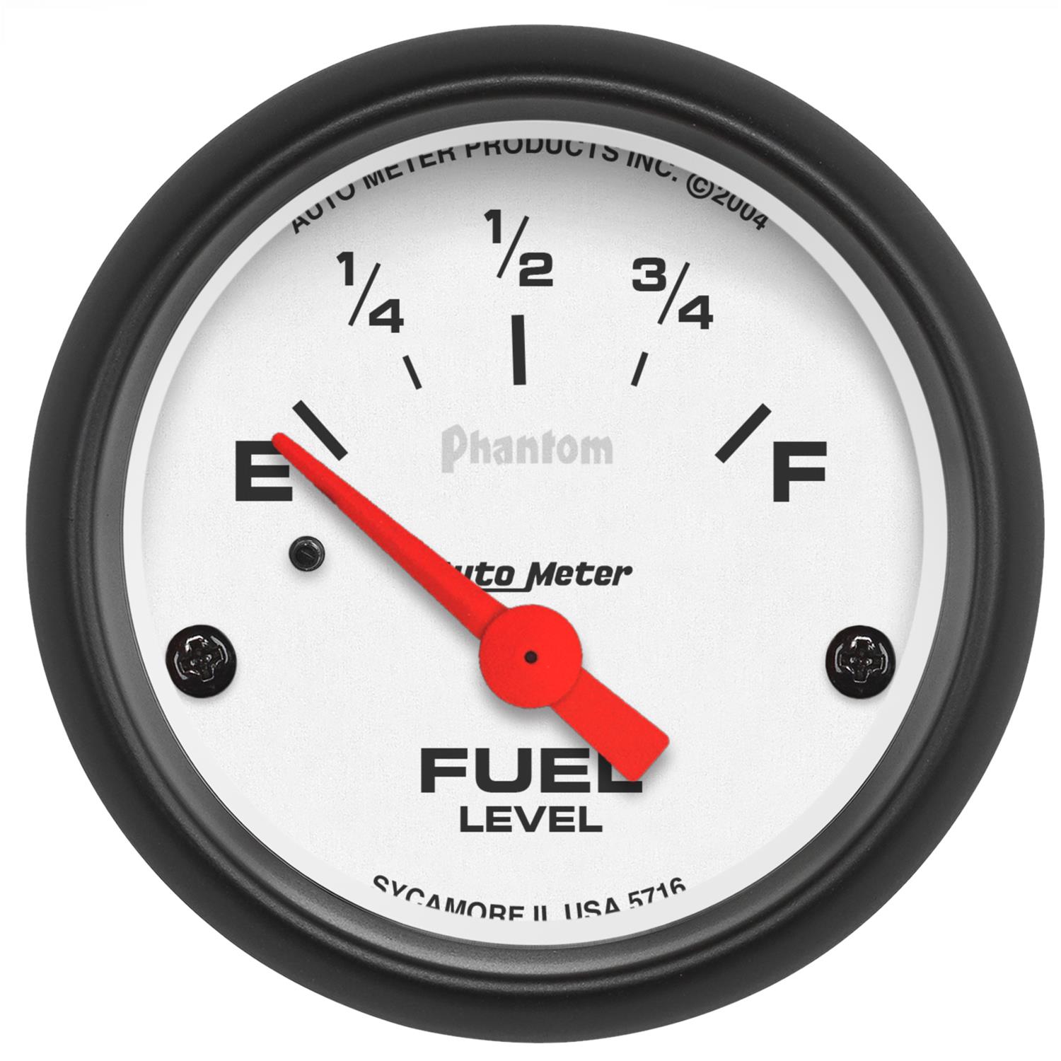 Autometer Phantom 2 1/16in 240 ohm to 33 ohm Electric Fuel Level Gauge