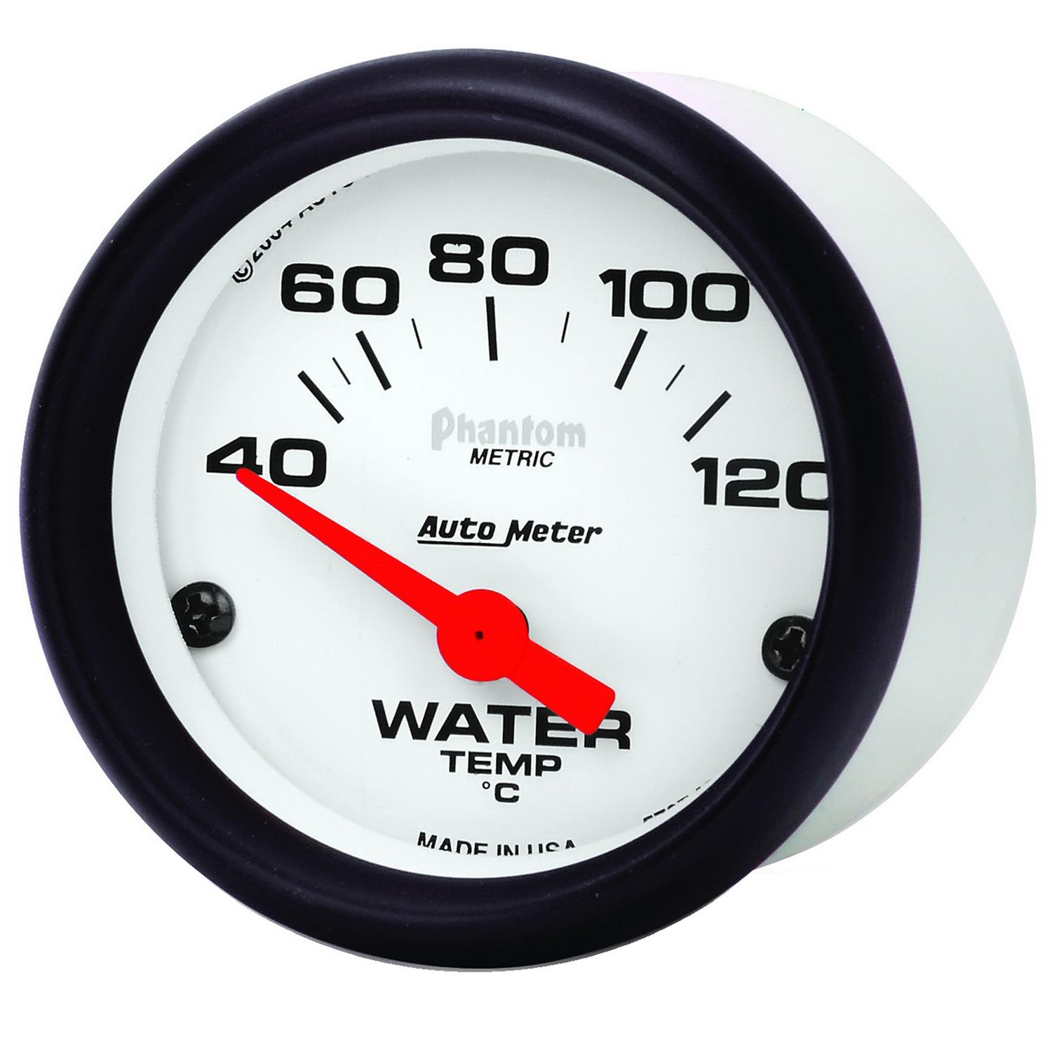 Autometer Phantom 52mm 40-120 Deg C Electronic Water Temp Gauge thumbnail 2