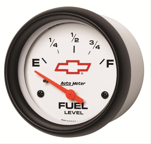 AutoMeter Gauge Fuel Level 2-5/8in. 0 Ohm(e) to 90 Ohm(f) Elec Chevy Red Bowtie White thumbnail 3