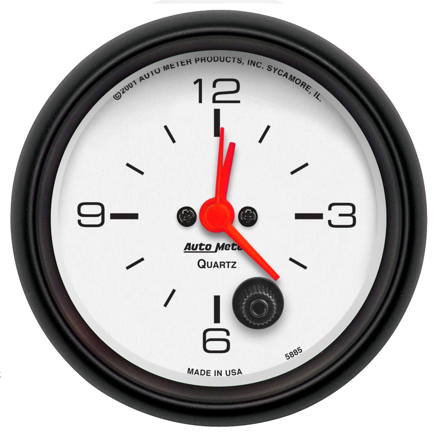 AutoMeter Gauge Clock 2-5/8in. 12HR Analog Phantom