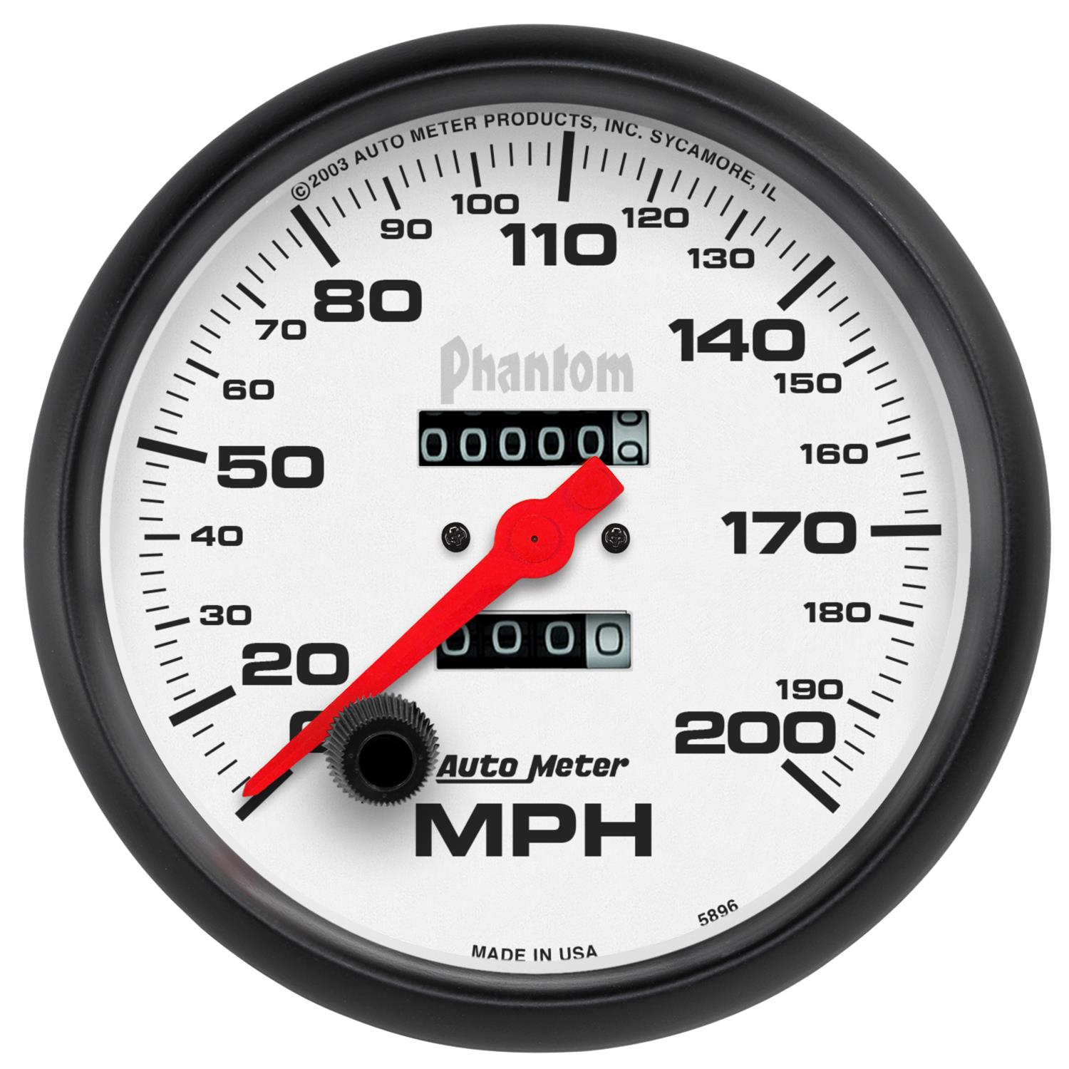 Autometer Phantom 5in 0-200 MPH Mechanical Speedometer