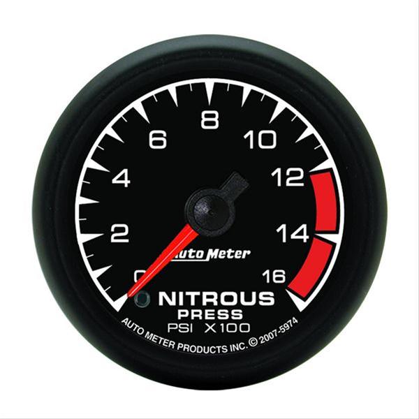 Autometer ES 52mm Full Sweep Electric 0-1600 PSI Nitrous Pressure Gauge
