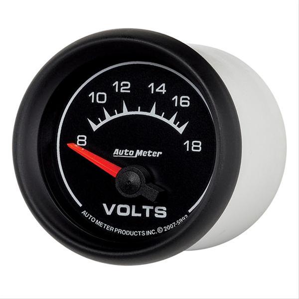Autometer Euro-Style 2-1/16in 8-18V Short Sweep Electronic Voltmeter Gauge thumbnail 3