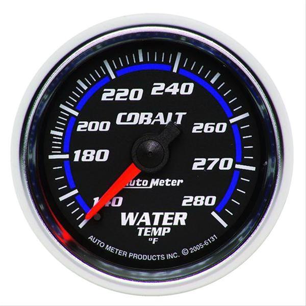 Autometer Cobalt 52mm 140-280 Deg F Mechanical Water Temperature Gauge
