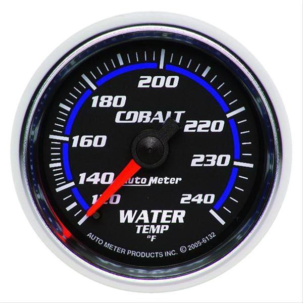 Autometer Cobalt 52mm 120-240 Deg F Mechanical Water Temperature Gauge