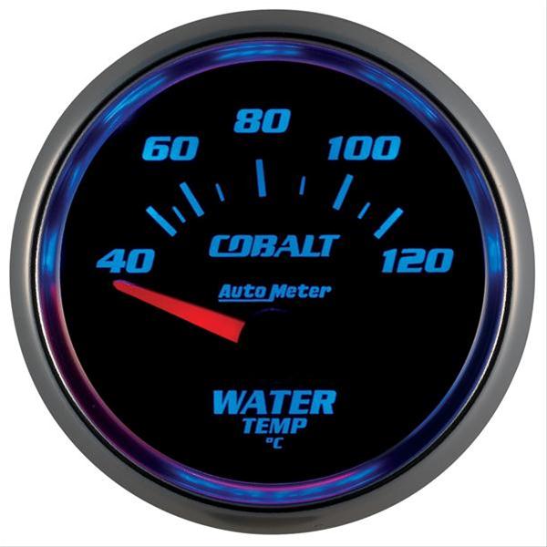 Autometer Cobalt 52mm Short Sweep Electronic 40-120 Deg C Water Temperature Gauge thumbnail 3