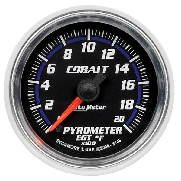 Autometer Cobalt 52mm 2000 Deg F Electronic Pyrometer Gauge