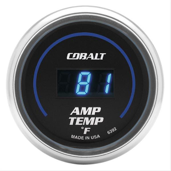 AutoMeter Gauge Stereo Amp Temperature 2-1/16in. 250 Deg. F Digital Cobalt