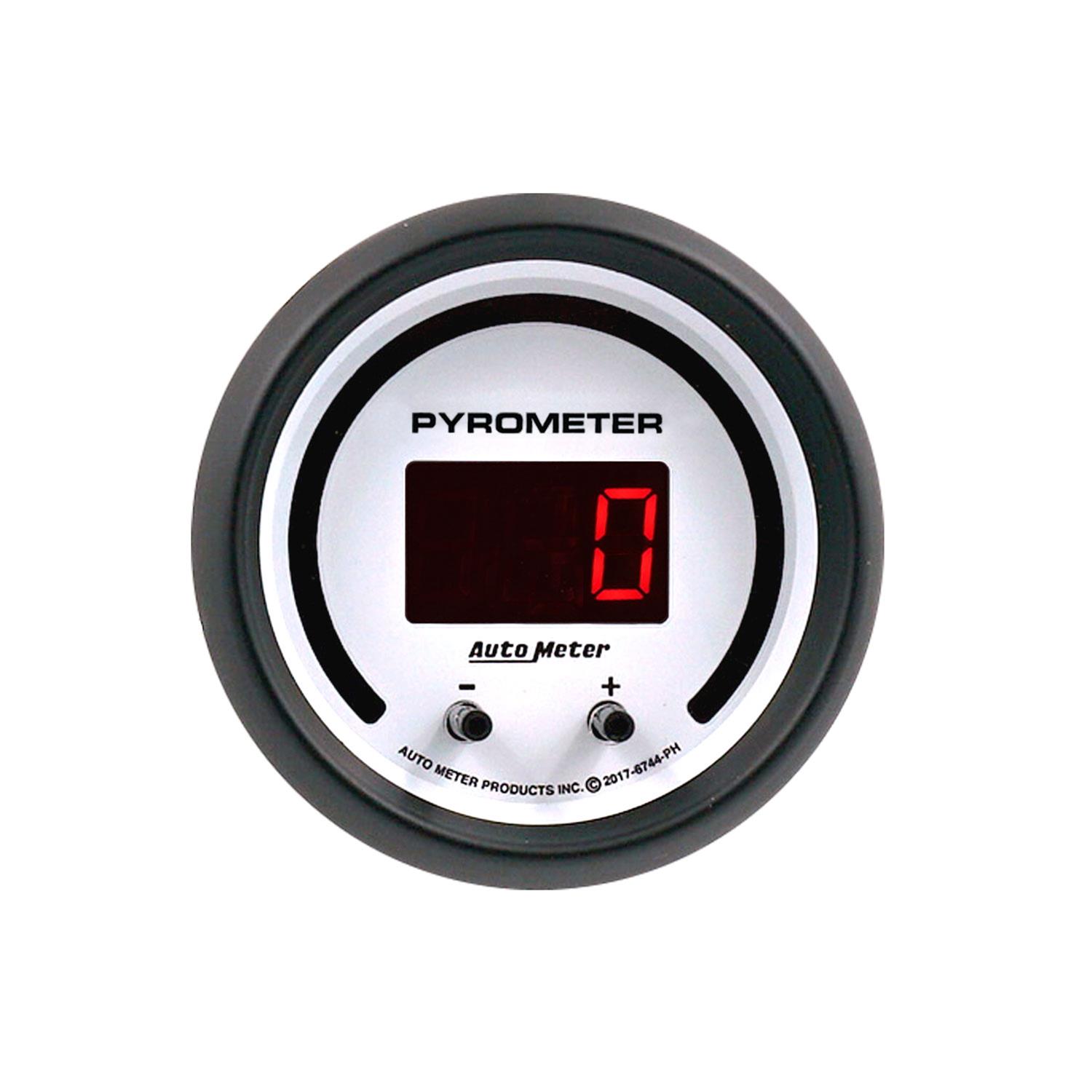 Autometer 52.4mm White Two Channel 0-2000 Degree Pyrometer (EGT) Phantom Elite Digital Gauge thumbnail 2