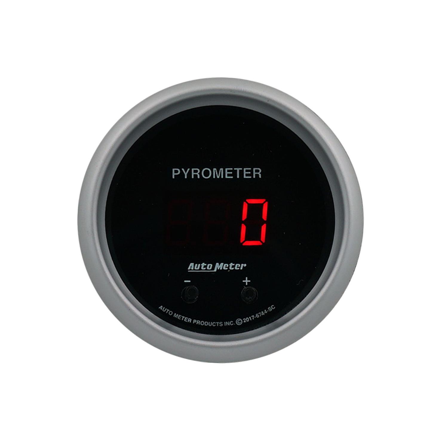 Autometer 52.4mm Black Two Channel 0-2000 Degree Pyrometer (EGT) Sport-Comp Elite Digital Gauge thumbnail 2