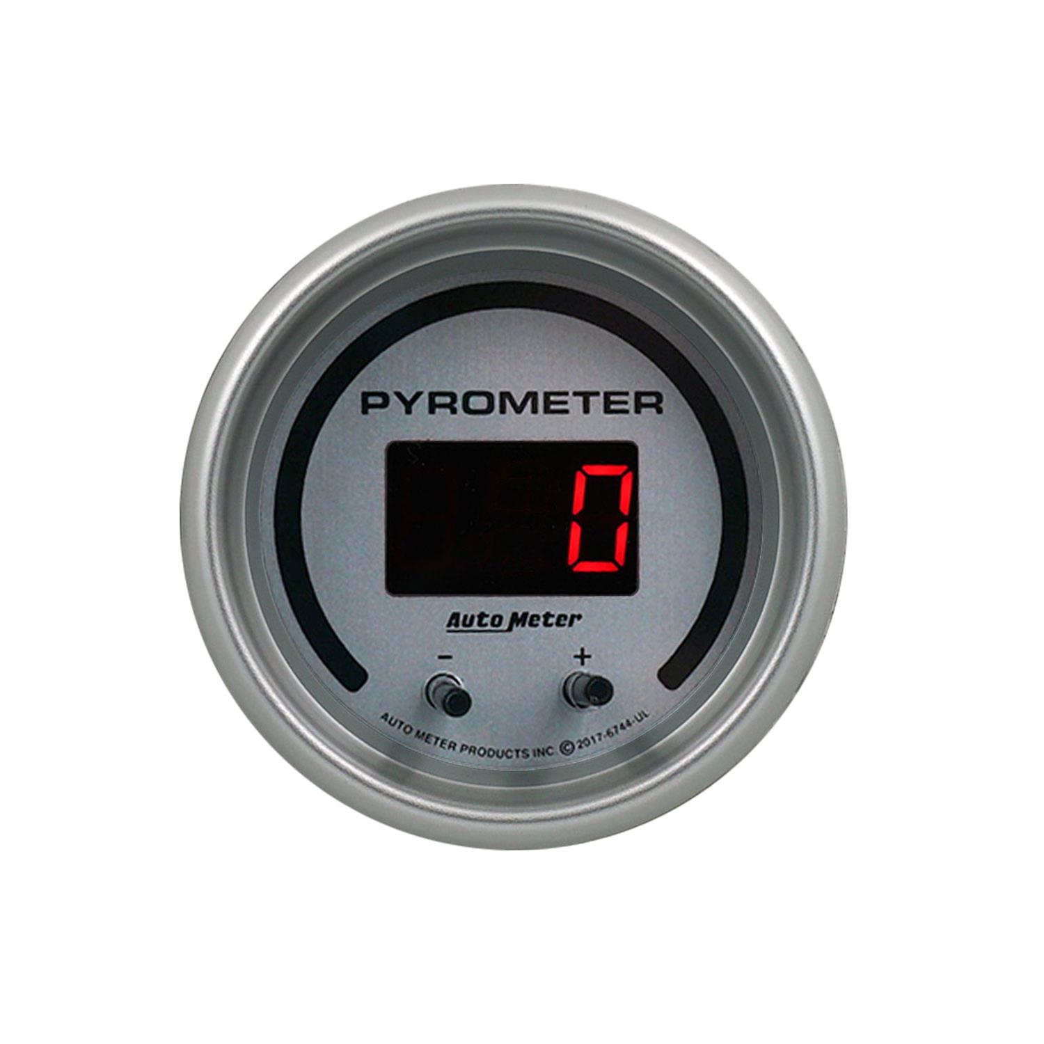 Autometer 52.4mm Silver Two Channel 0-2000 Degree Pyrometer (EGT) Ultra-Lite Elite Digital Gauge thumbnail 2