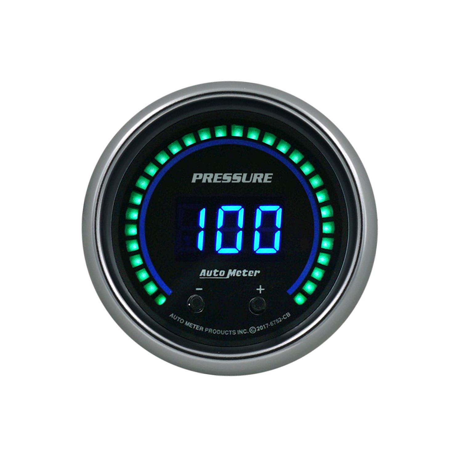 Autometer 52.4mm Black Switchable 0-1600 PSI/0-110 BAR Fluid Pressure Cobalt Elite Digital Gauge thumbnail 2