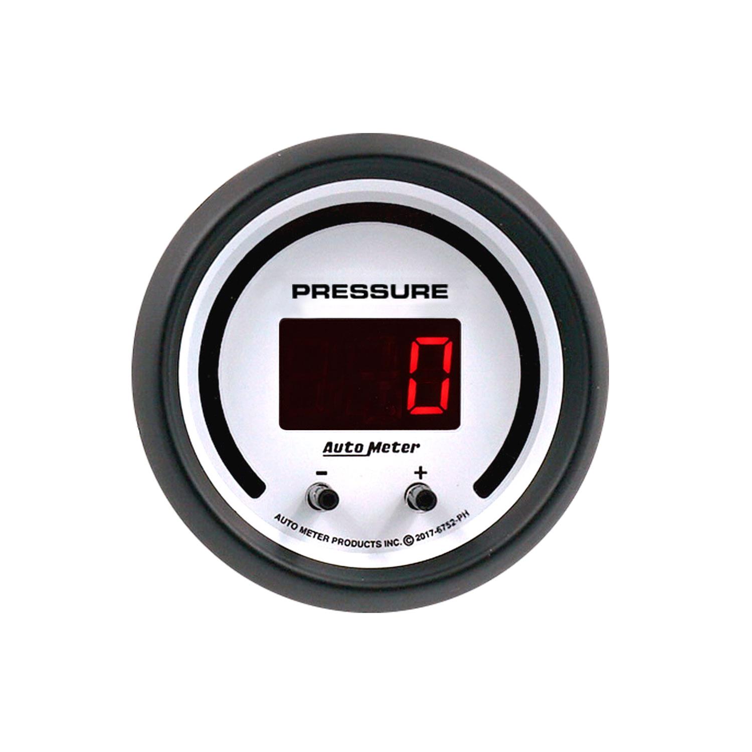 Autometer 52.4mm White Switchable 0-1600 PSI/0-110 BAR Fluid Pressure Phantom Elite Digital Gauge thumbnail 2