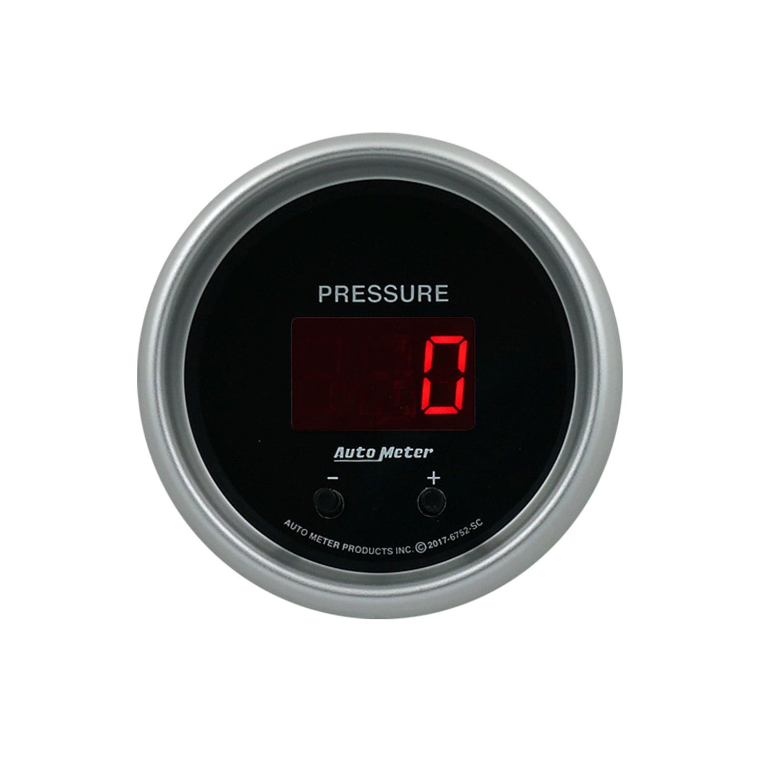 Autometer 52.4mm Black Switchable 0-1600 PSI/0-110 BAR Fluid Pressure Sport-Comp Elite Digital Gauge thumbnail 2