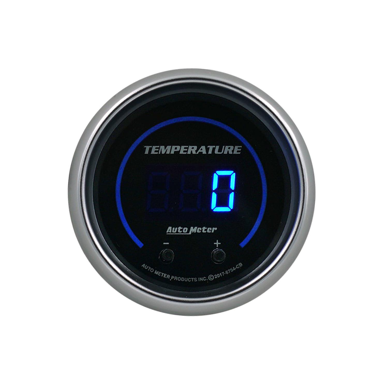 Autometer 52.4mm Black Switchable 60-340 Degrees F / 40-170 Degrees C Cobalt Elite Digital Gauge thumbnail 2