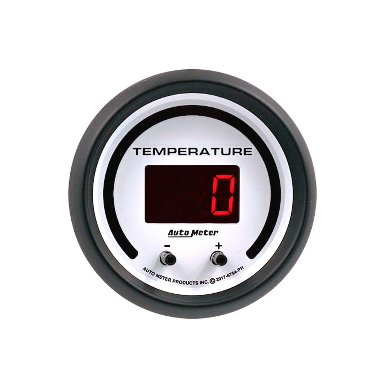 Autometer 52.4mm White Switchable 60-340 Degrees F / 40-170 Degrees C Phantom Elite Digital Gauge thumbnail 2