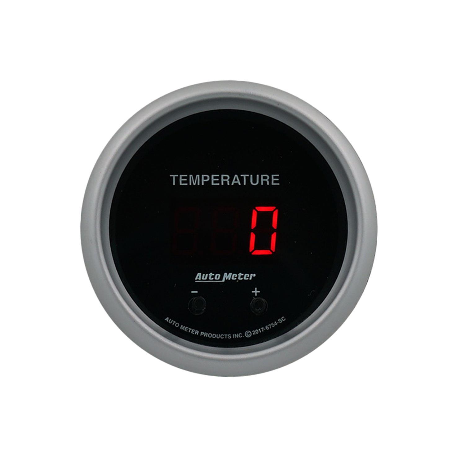 Autometer 52.4mm Black Switchable 60-340 Degrees F / 40-170 Degrees C Sport-Comp Elite Digital Gauge thumbnail 2