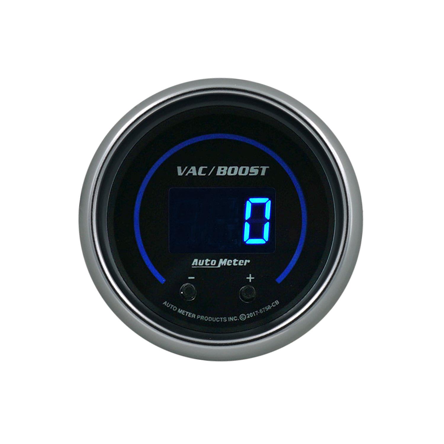 Autometer 52.4mm Black Switchable 0-1600 PSI / 0-110 BAR Vacuum/Boost Cobalt Elite Digital Gauge thumbnail 2