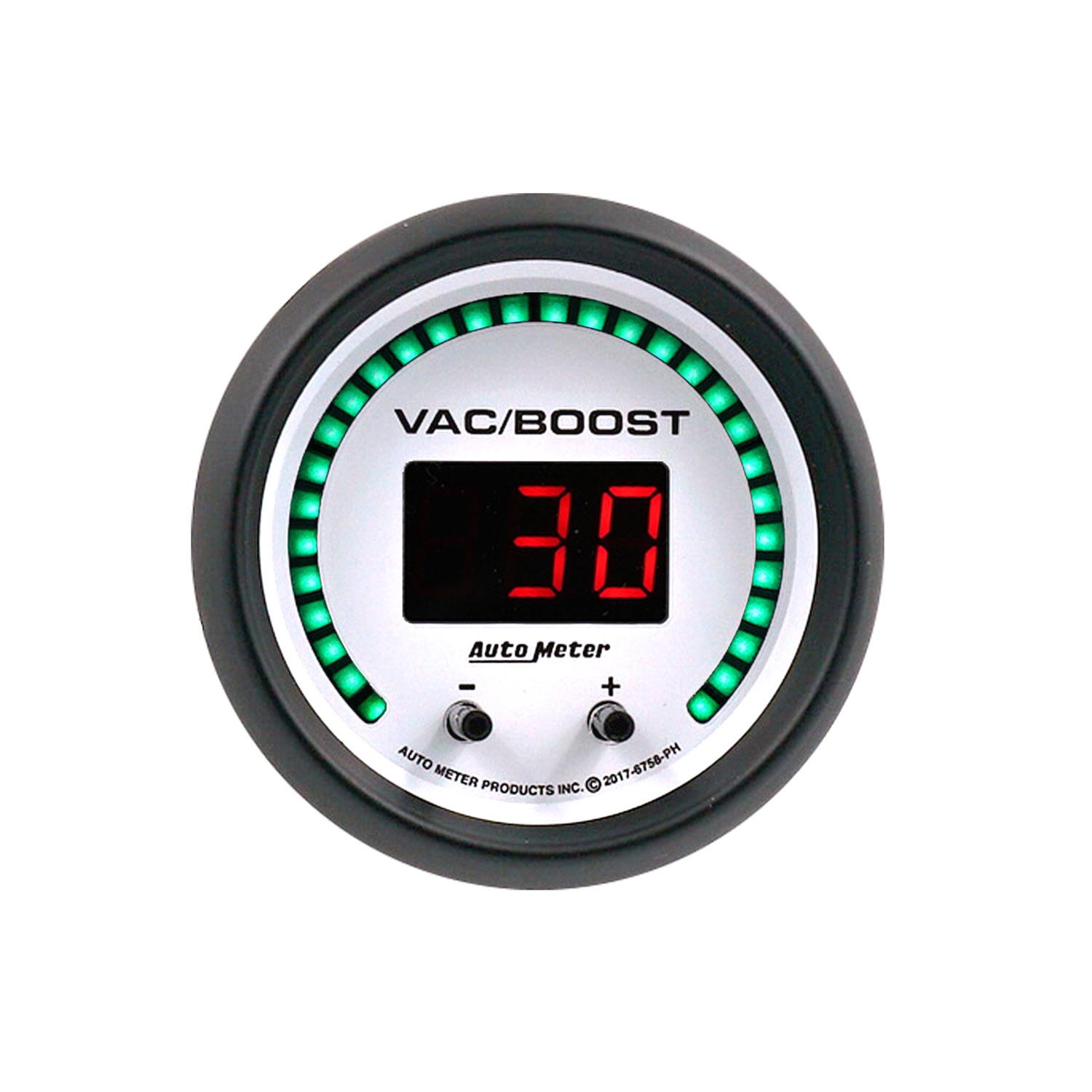 Autometer 52.4mm White Switchable 0-1600 PSI / 0-110 BAR Vacuum/Boost Phantom Elite Digital Gauge thumbnail 2