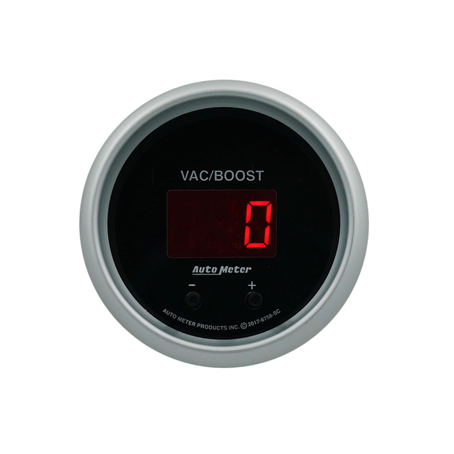 Autometer 52.4mm Black Switchable 0-1600 PSI / 0-110 BAR Vacuum/Boost Sport-Comp Elite Digital Gauge thumbnail 2