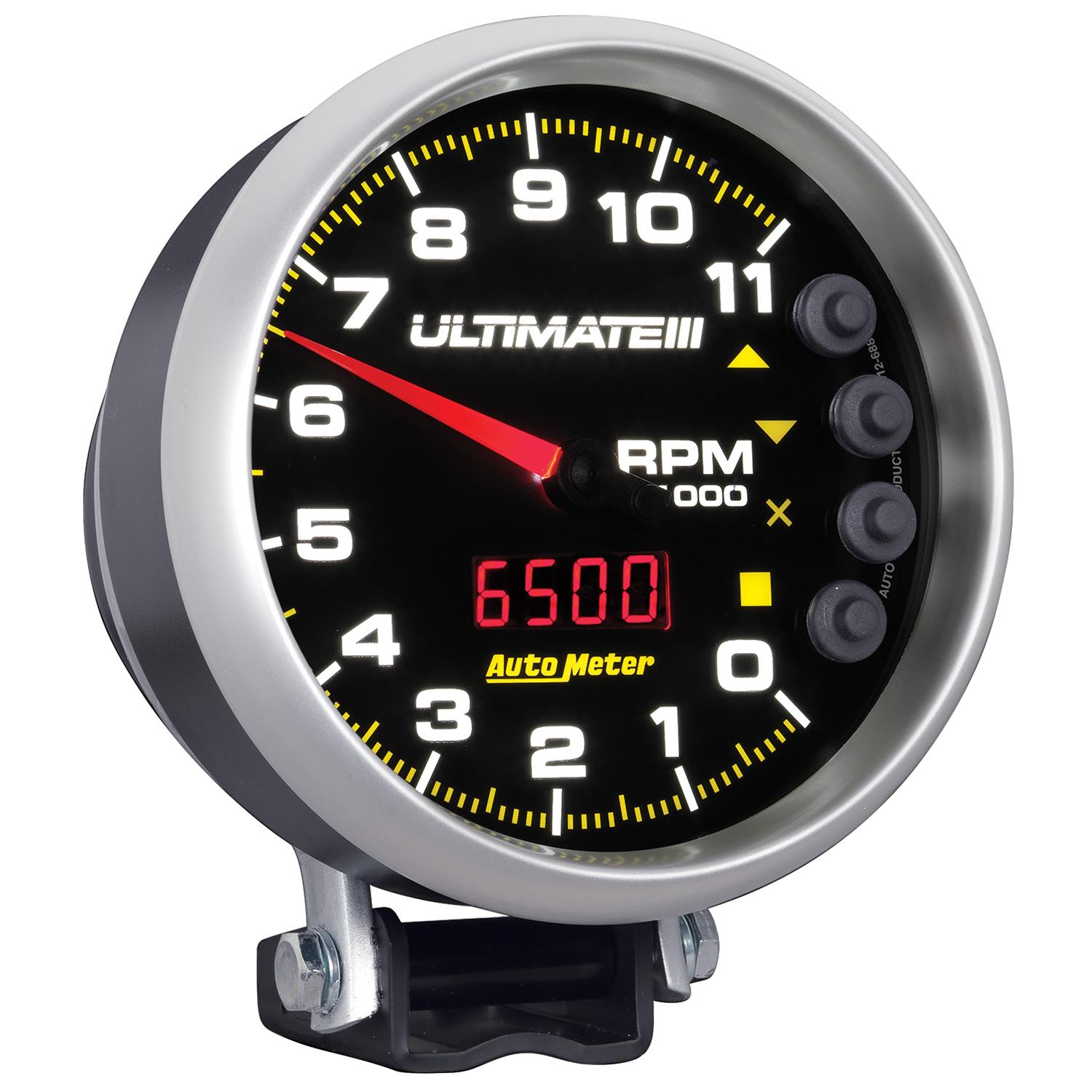 AutoMeter Gauge Tach 5in. 11K RPM Pedestal Datalogging Ultimate IIi Playback Black thumbnail 6