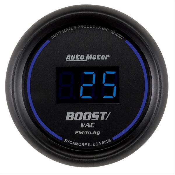 Autometer Cobalt Digital 52.4mm Black Vacuum/Boost Gauge
