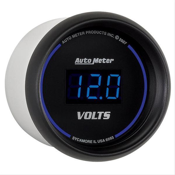 Autometer Cobalt Digital 52.4mm Black Voltmeter thumbnail 2