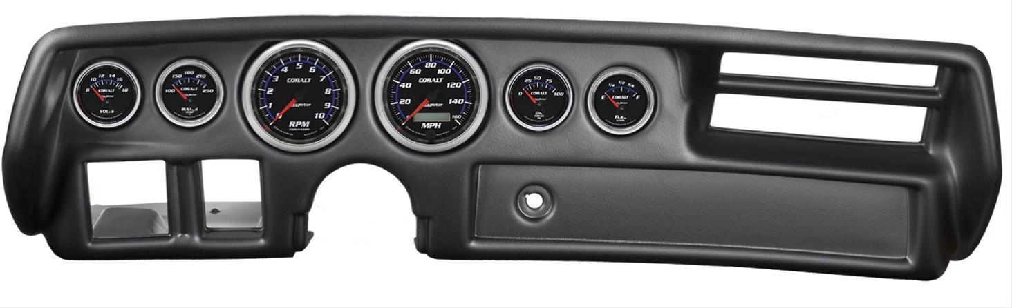 Autometer Cobalt 70-72 Chevelle/ El Camino/ Malibu Dash Kit 6pc Tach/ MPH/ Fuel/ Oil/ WTMP/ Volt