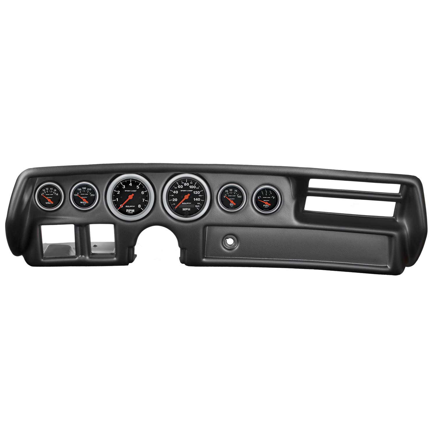 Autometer Sport-Comp 70-72 Chevelle/ El Camino/ Malibu Dash Kit 6pc Tach/ MPH/ Fuel/ Oil/ WTMP/ Volt thumbnail 6