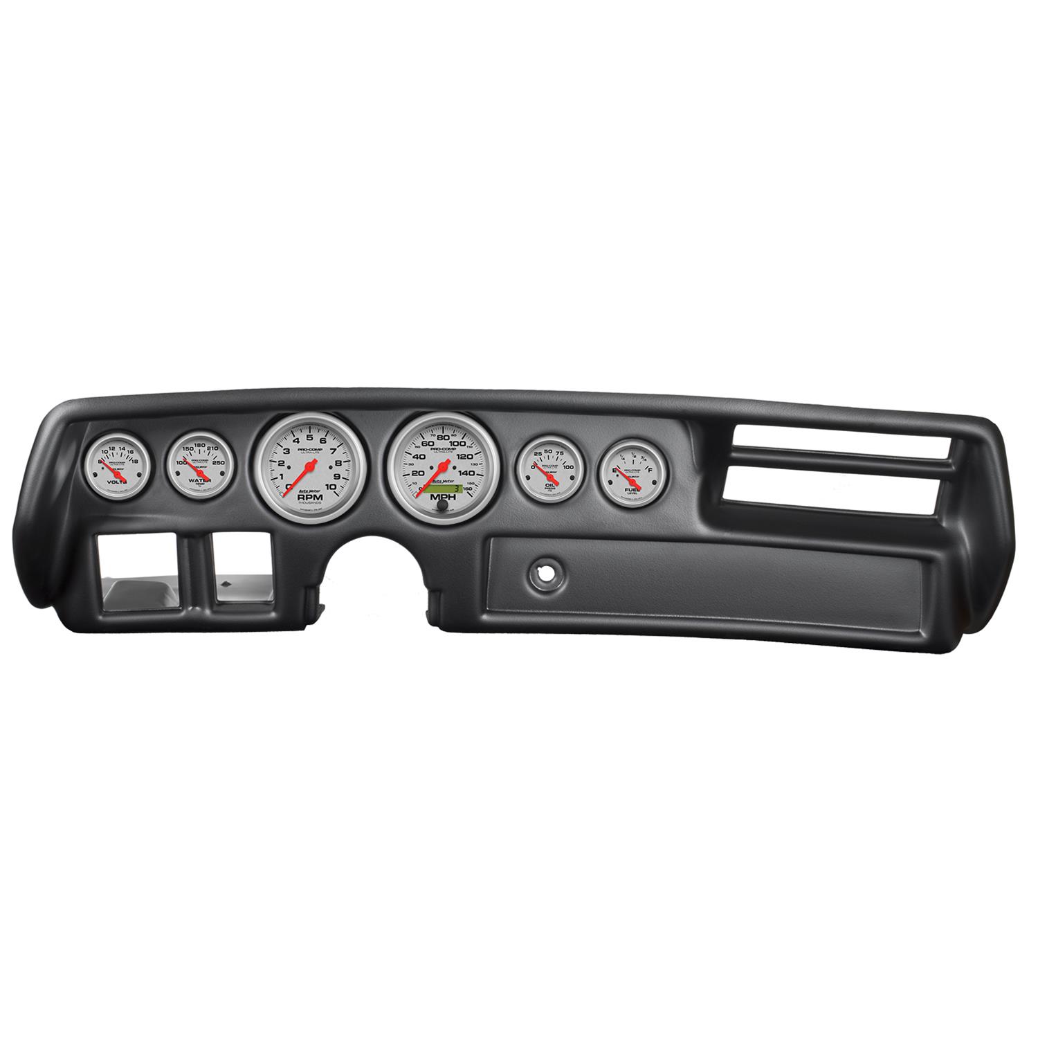 Autometer Ultra-Lite 70-72 Chevelle/ El Camino/ Malibu Dash Kit 6pc Tach/ MPH/ Fuel/ Oil/ WTMP/ Volt thumbnail 6