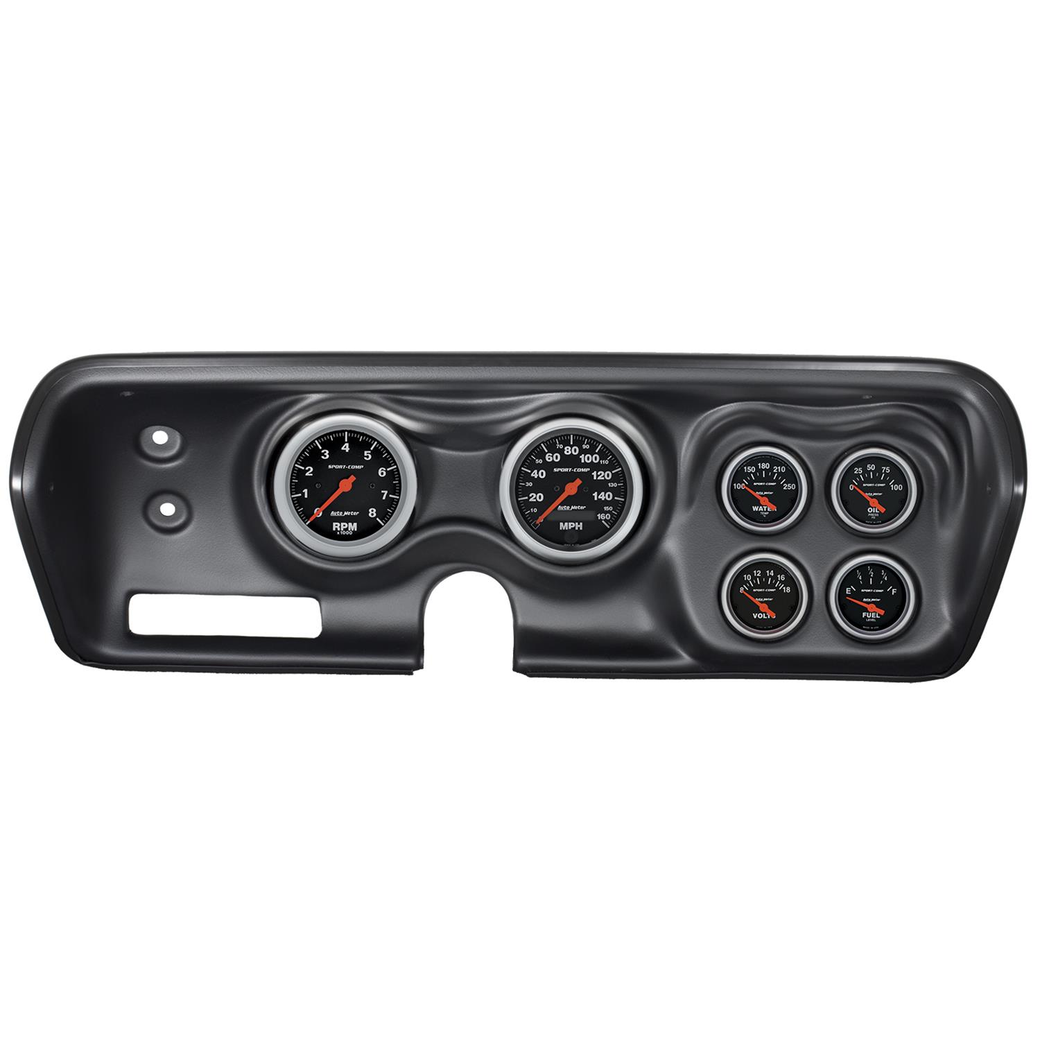 Autometer Sport-Comp 71-74 Charger/ GTX/ Road Runner Dash Kit 6pc Tach/MPH/Fuel/Oil/WTMP/Volt thumbnail 6