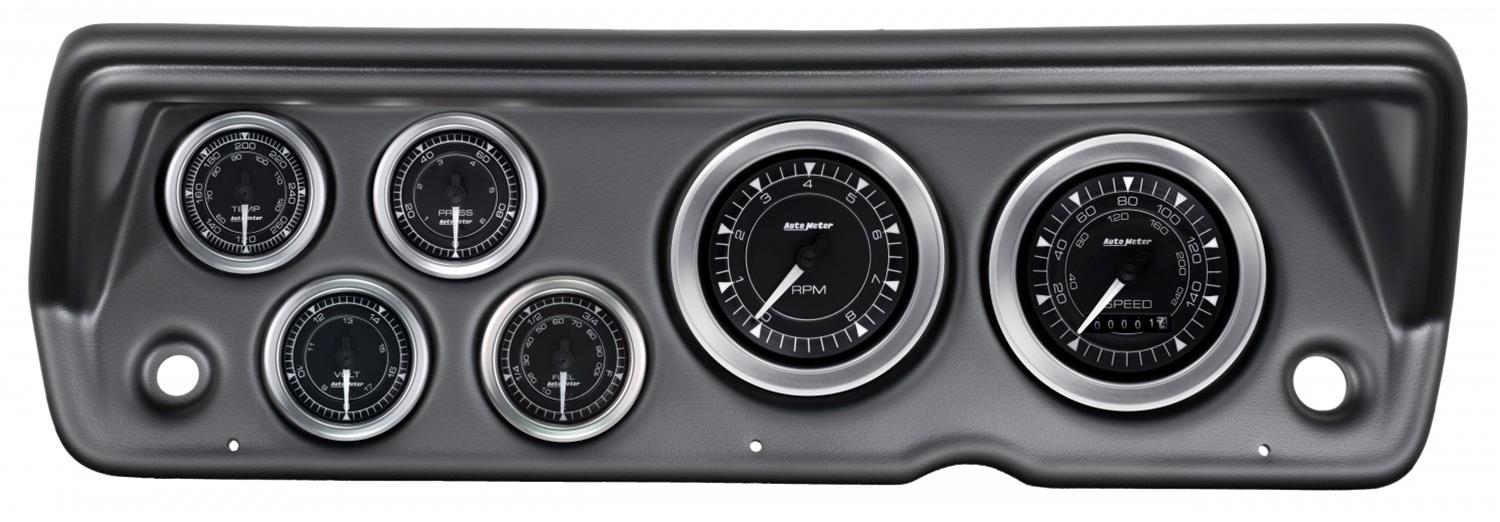 AutoMeter Chrono Series Dash Kits for 1970-1976 DART, DUSTER, 1974-1976 TRAILDUSTER - 7031-CH Gauges, Series, Analog, Tachometer, Speedometer, Fuel Level, Oil Pressure, Water Temperature, Volts, Dodge, Plymouth, Kit thumbnail 8