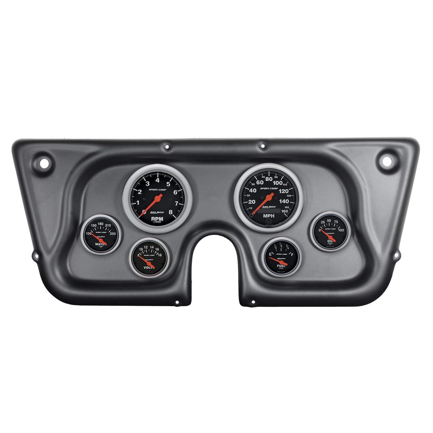 Autometer Sport-Comp 67-72 Chevy Truck C/K/K5/Suburban Dash Kit 6pc Tach/MPH/Fuel/Oil/WTMP/Volt thumbnail 6