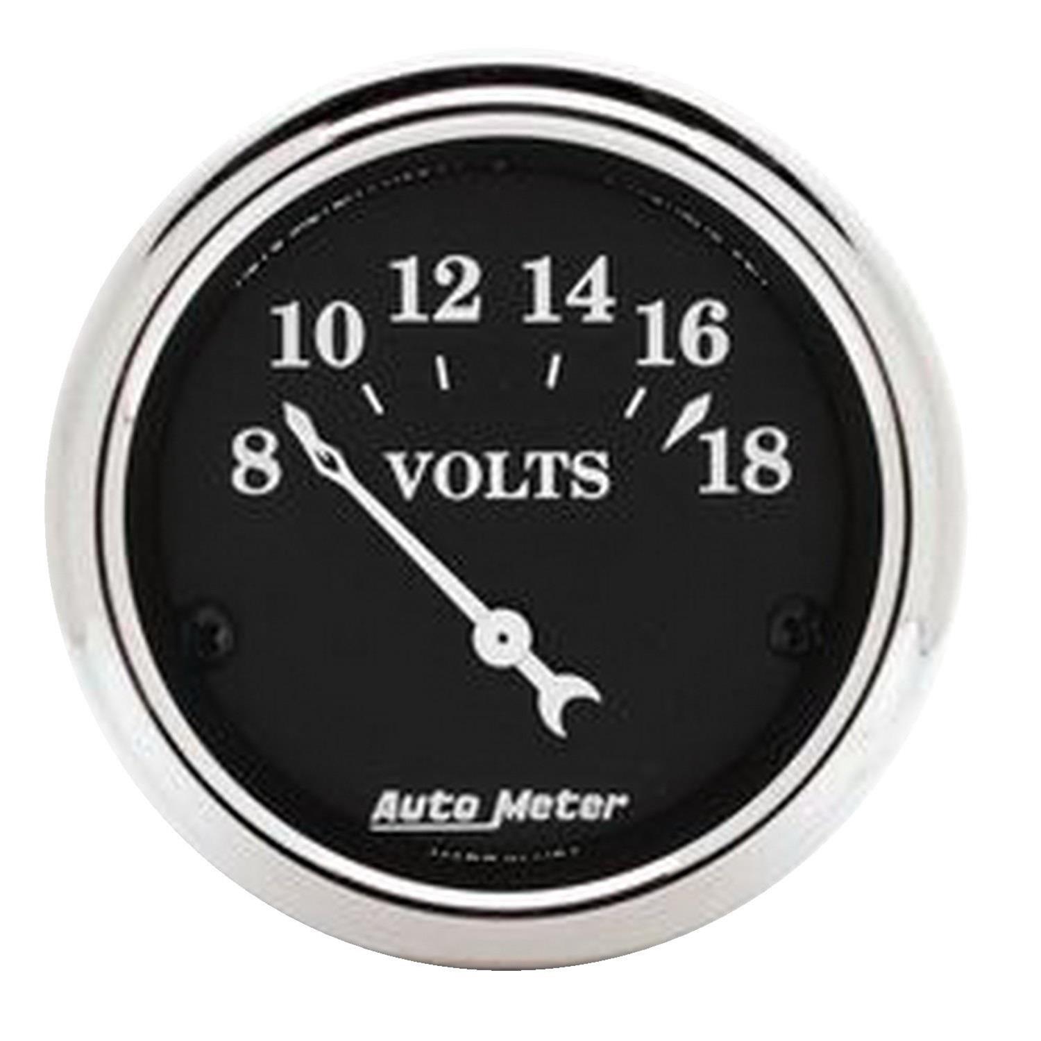 AutoMeter Old Tyme Black Series Instrument Clusters 7047-OTB Cluster, Series, Analog, Speedometer, Tach, Oil Pressure, Water Temperature, Fuel Level, Polished Panel, Chevy, Kit thumbnail 7