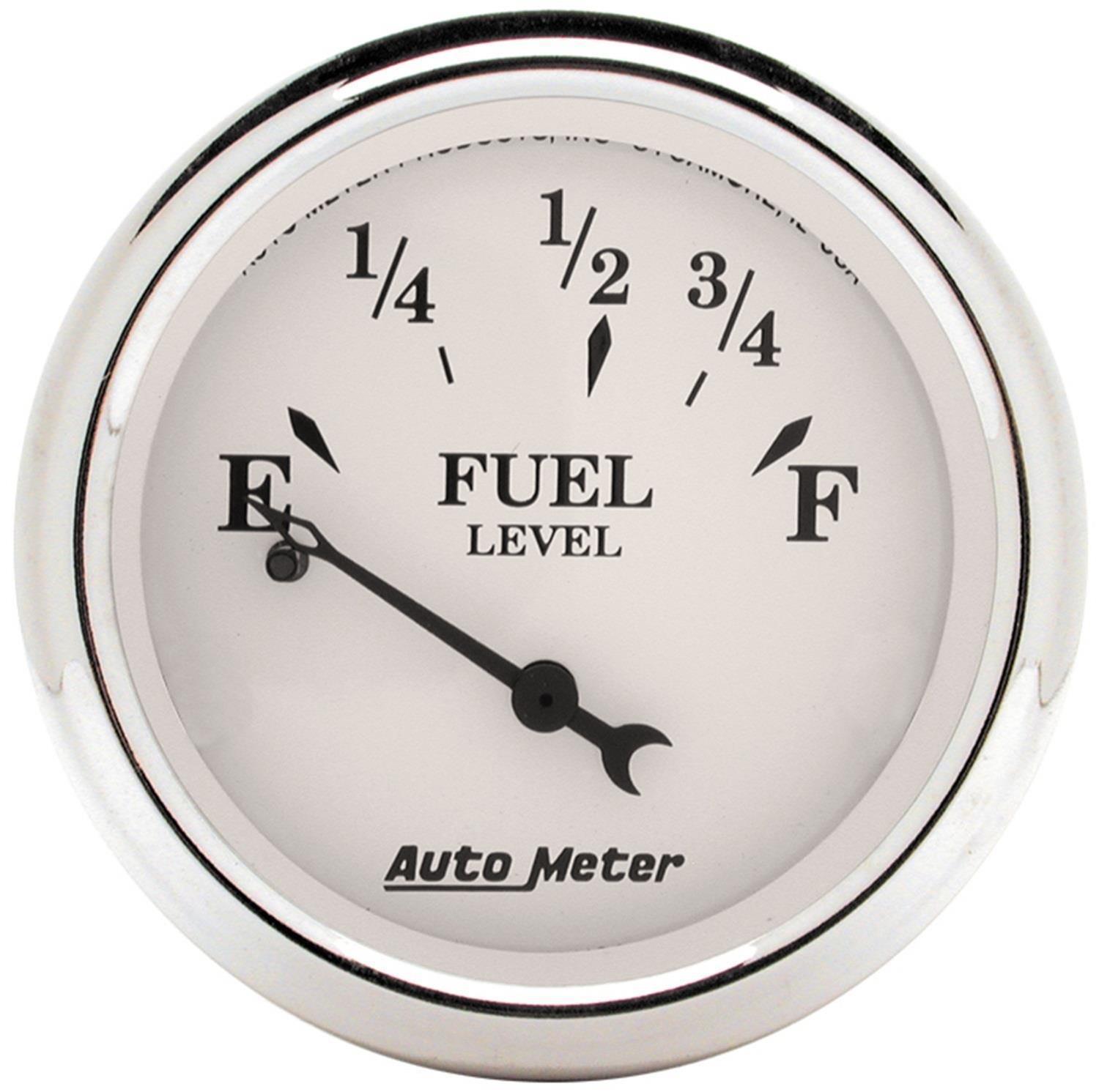 AutoMeter Old Tyme White Series Instrument Clusters 7055-OTW Cluster, White, Analog, Speedometer, Oil Pressure, Water Temperature, Fuel Level, Voltmeter, Face, Black Panel, Chevy, Kit thumbnail 7