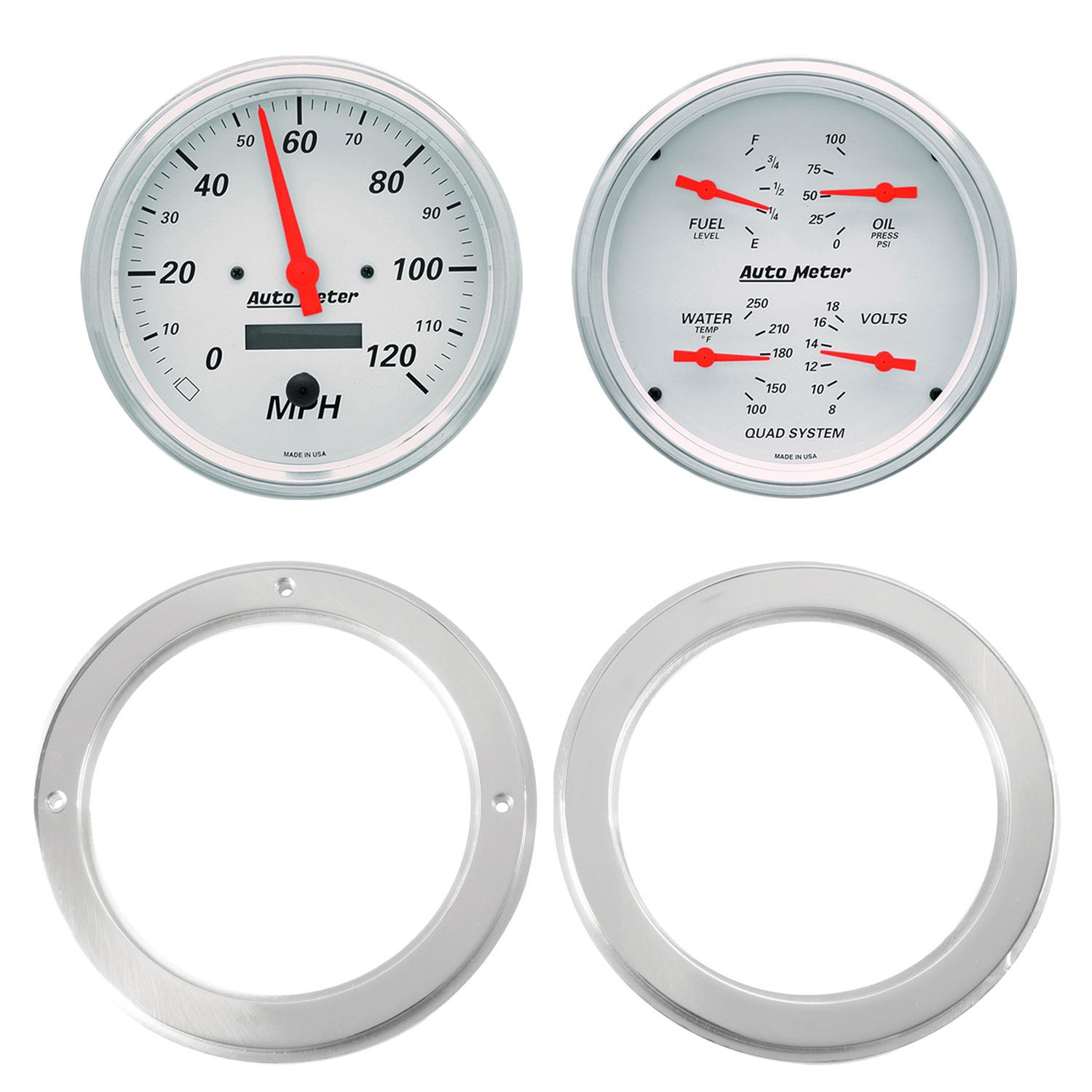 Autometer 7037 03 Autometer Arctic White Instrument Clusters Summit 