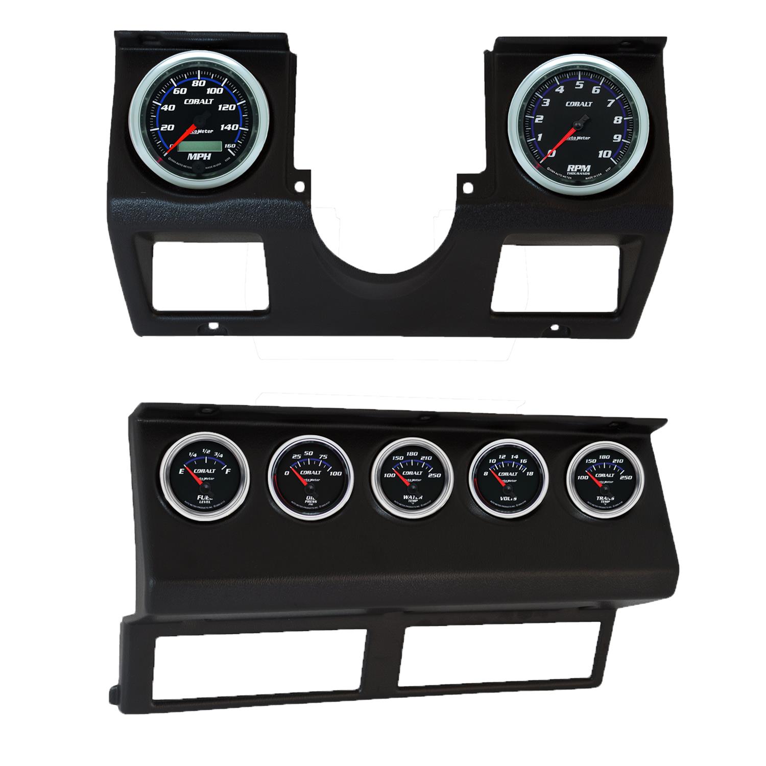 Autometer Cobalt Direct Fit Dash Kit 87-96 Jeep Wrangler YJ (Tach/MPH/FL/OilP/WTMP/VLT/TRNS)