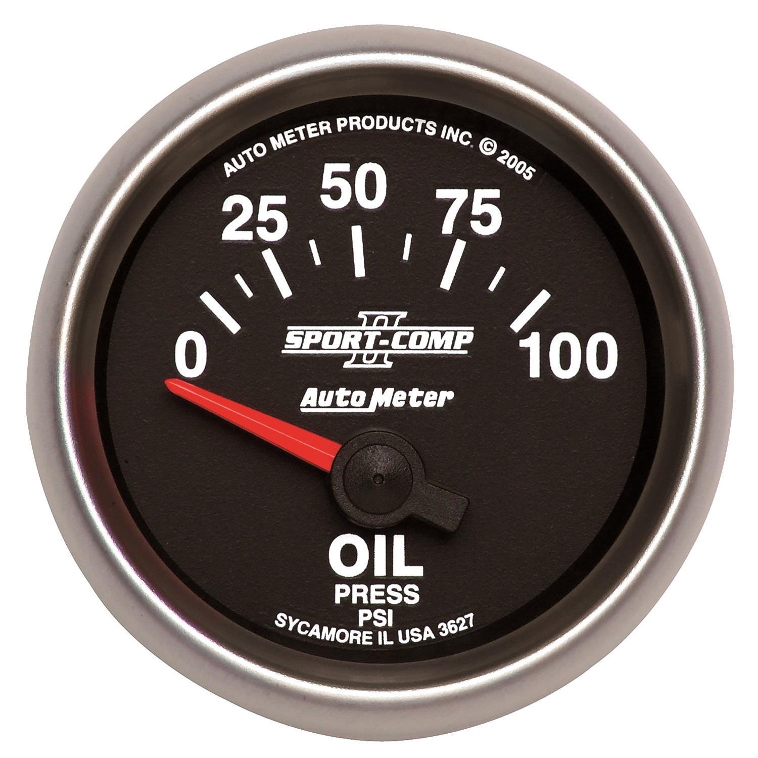 Autometer 11+ Jeep Wrangler A-Pillar Trans Temp/Oil Pressure Sport Comp 2 Gauge Kit thumbnail 2