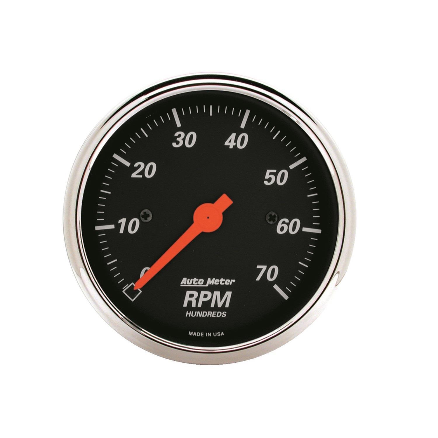 AutoMeter Designer Black Instrument Clusters for 1953-1955 F-100, F-250, F-350 - 7048-DB Gauges, Cluster, Analog, Speedometer, Tach, Water Temperature, Fuel Level, Face, Polished Gauge Panel, Ford, Kit thumbnail 8