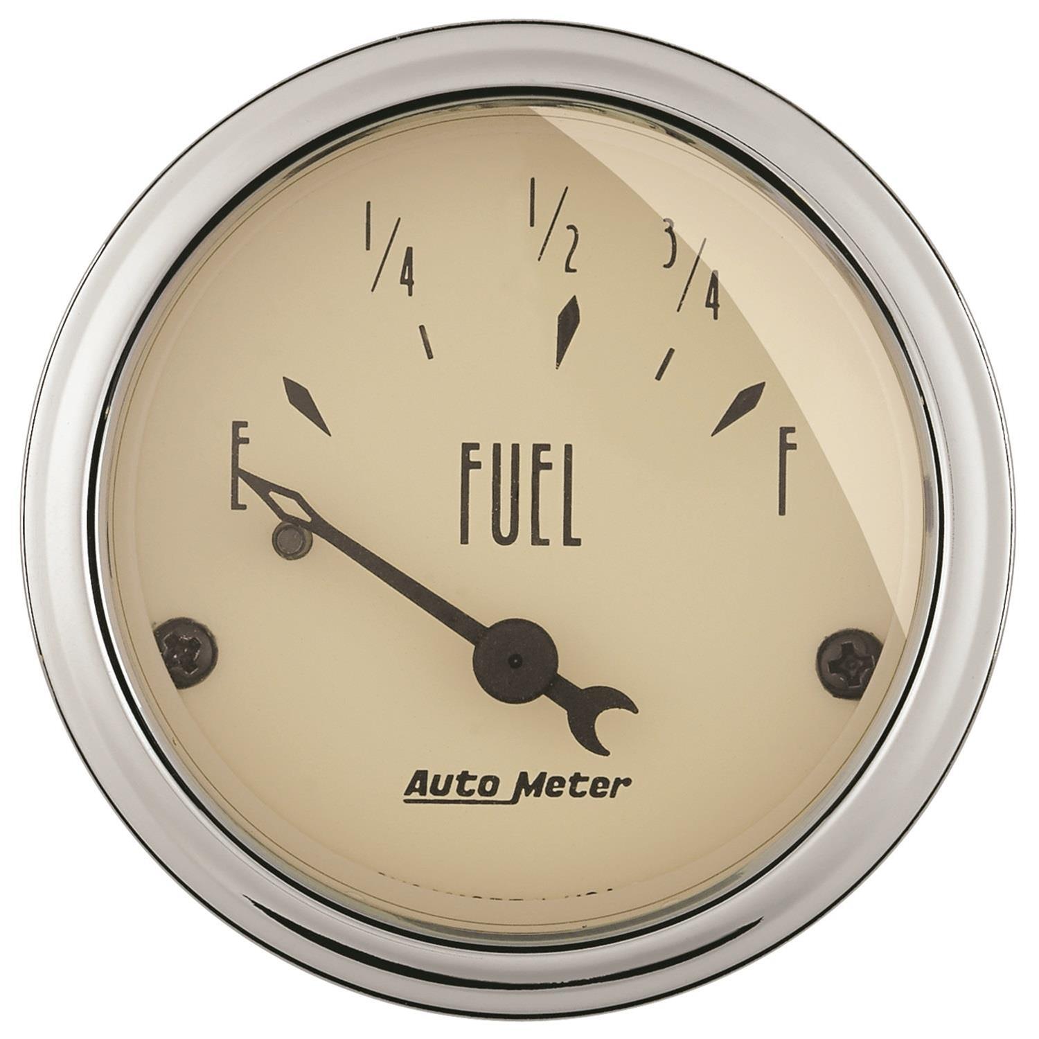 AutoMeter Antique Beige Instrument Clusters 7046-AB Cluster, Beige, Analog, Speedometer, Oil Pressure, Water Temperature, Fuel Level, Voltmeter, Beige, Polished Gauge Panel, Ford, Kit thumbnail 7