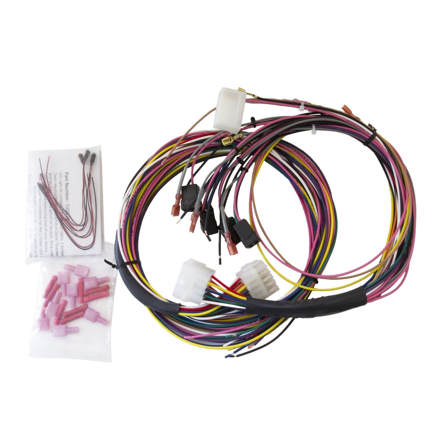 AutoMeter Old Tyme Black Series Instrument Clusters 7047-OTB Cluster, Series, Analog, Speedometer, Tach, Oil Pressure, Water Temperature, Fuel Level, Polished Panel, Chevy, Kit thumbnail 2