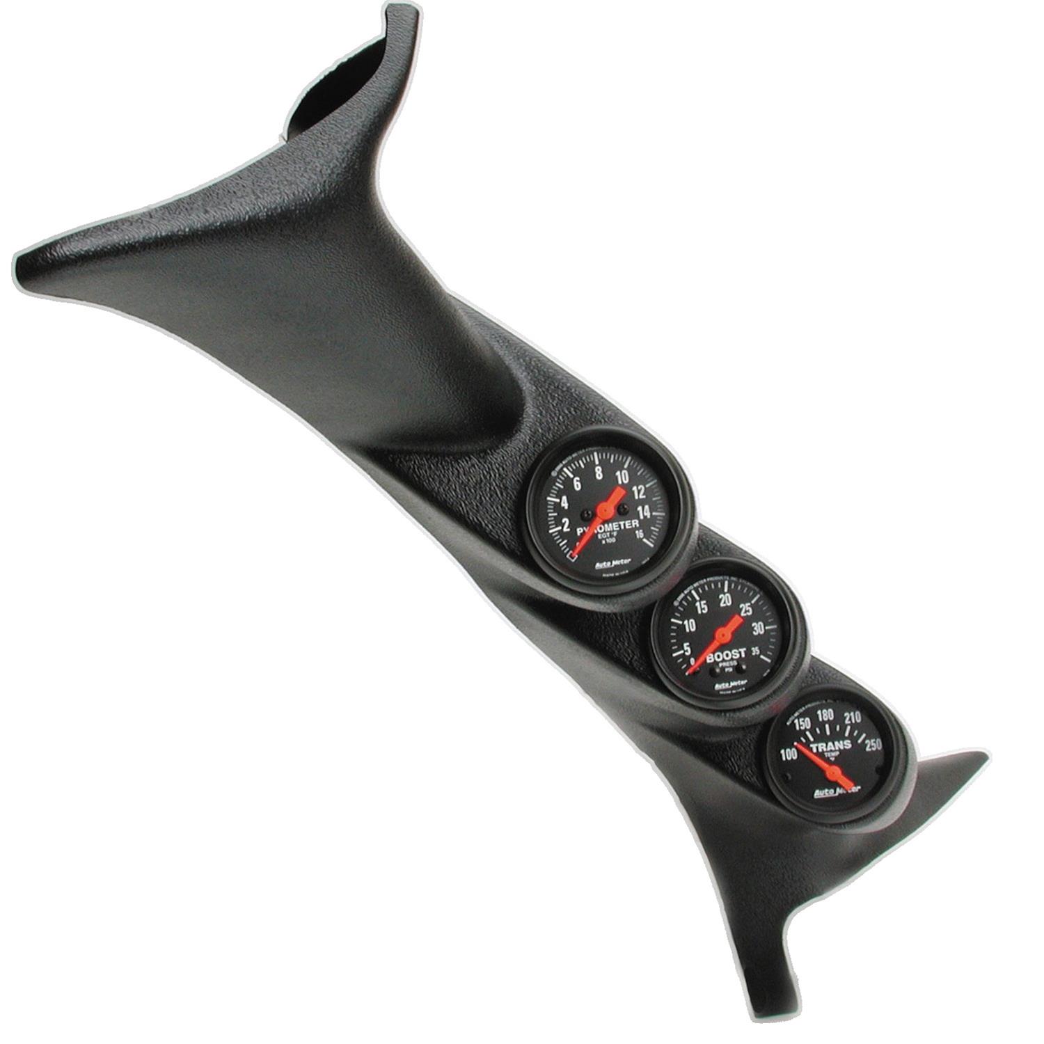 Autometer 99-06 Ford Powerstroke/SD Black Triple Pillar Z-Series Gauge Kit thumbnail 4