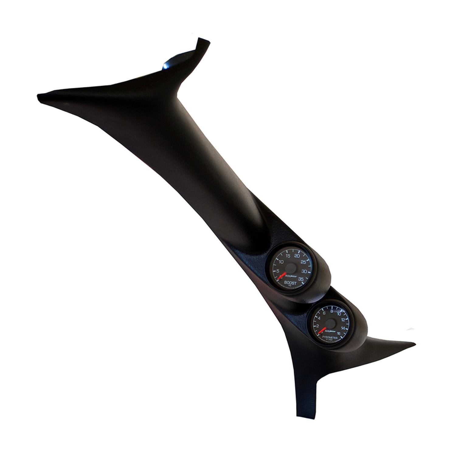 Autometer 99-07 Ford Powerstroke/SD Black Dual A-Pillar Gauge Kit thumbnail 5
