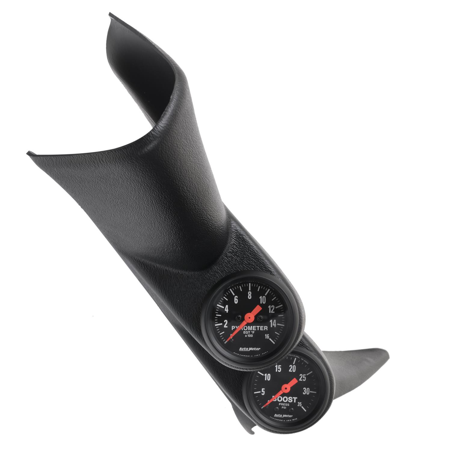 Autometer 01-06 Chevy Silverado 2500 HD A-Pillar Dual Z-Series Gauge Kit Pyrometer / Boost thumbnail 3