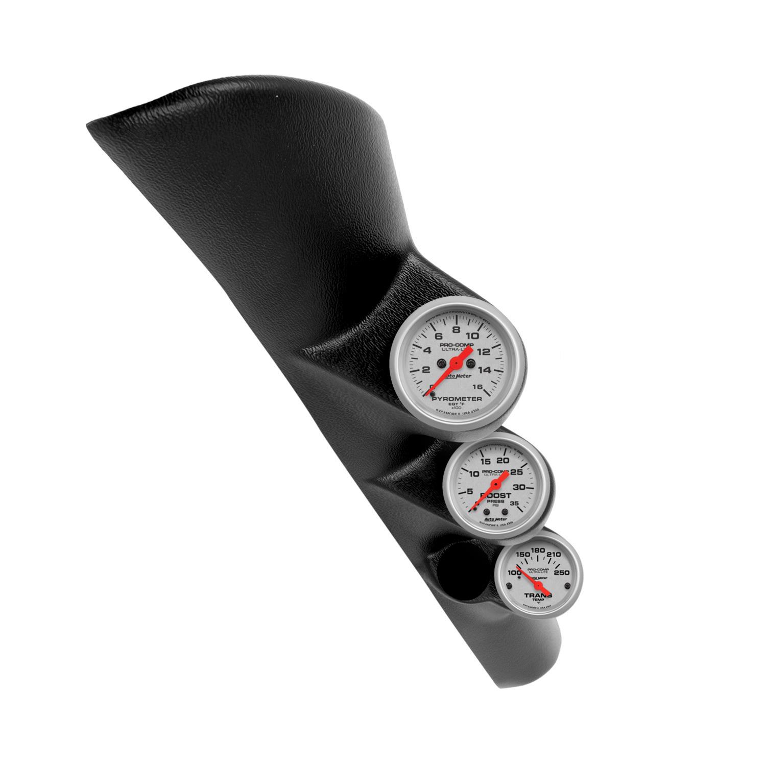 Autometer 98-02 Dodge Ram Black Triple A-Pillar W/SPKR Gauge Kit thumbnail 4