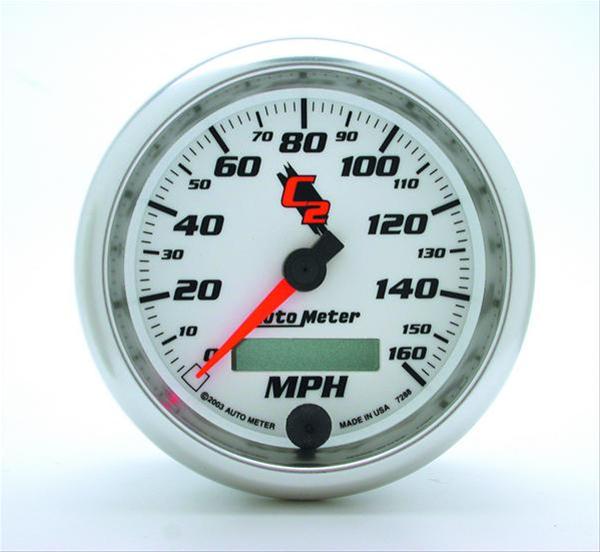 Autometer C2 3 3/8 inch 160MPH In-Dash Speedometer thumbnail 2