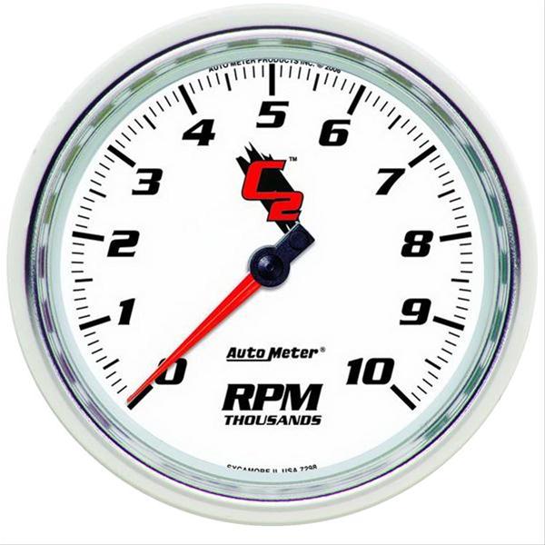 Autometer C2 5 inch 10000 RPM In-Dash Tachometer