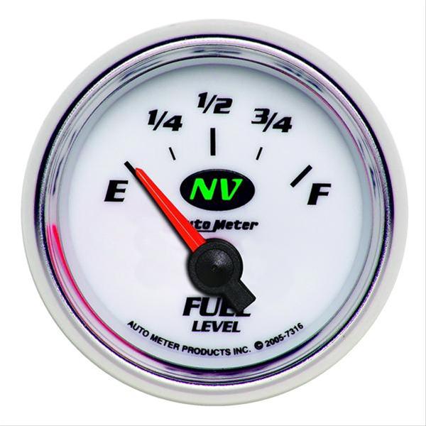 AutoMeter Gauge Fuel Level 2-1/16in. 240 Ohm(e) to 33 Ohm(f) Elec NV