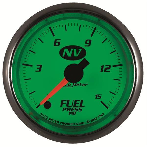 AutoMeter Gauge Fuel Pressure 2-1/16in. 15PSI Digital Stepper Motor NV thumbnail 2
