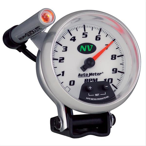 Autometer Quick Lite 3 3/4in 10k RPM Pedestal Tachometer w/ ext. thumbnail 3